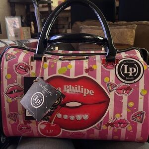 Pink Graphic Satchel